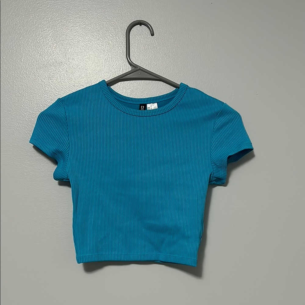H&M Turquoise Ribbed Top